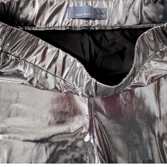 NEW Indigo Rising Metallic Silver Party Casual Former Pants Size Boot Cut M - Picture 5 of 7